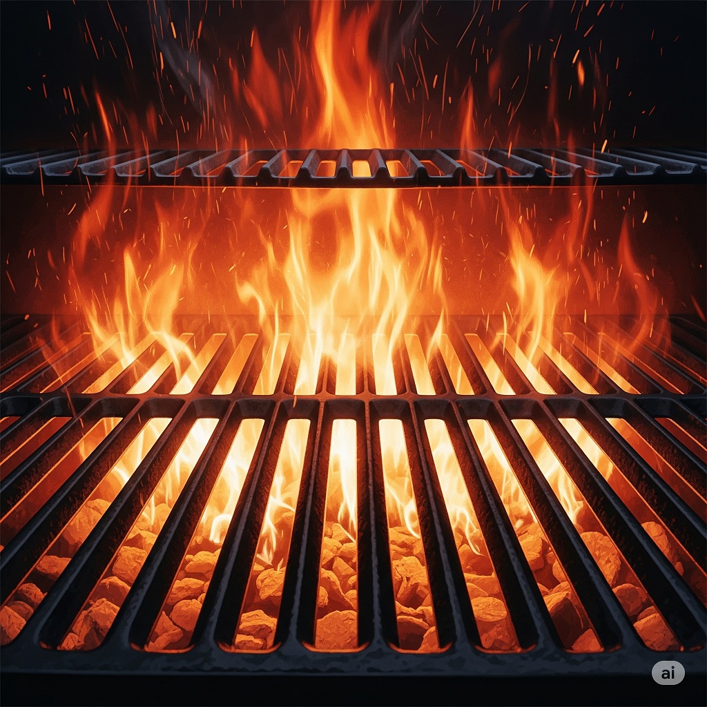 2. Parrilla bien caliente